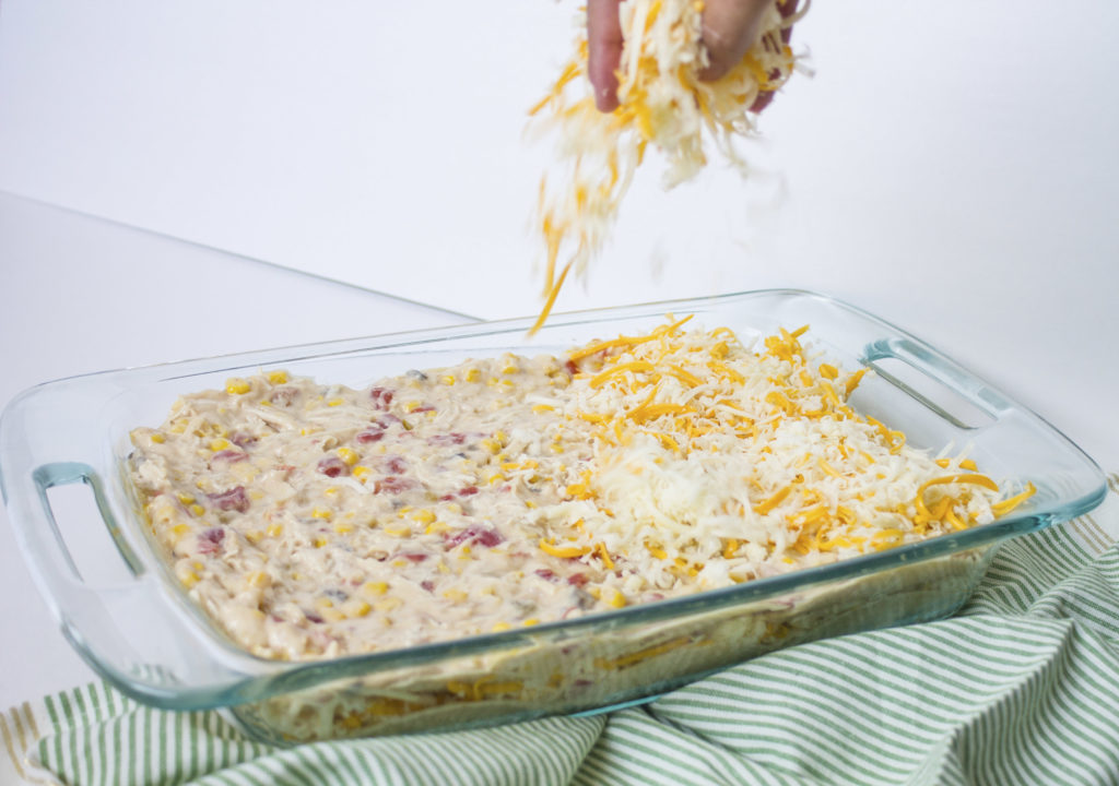mexican chicken casserole cheese sprinkle