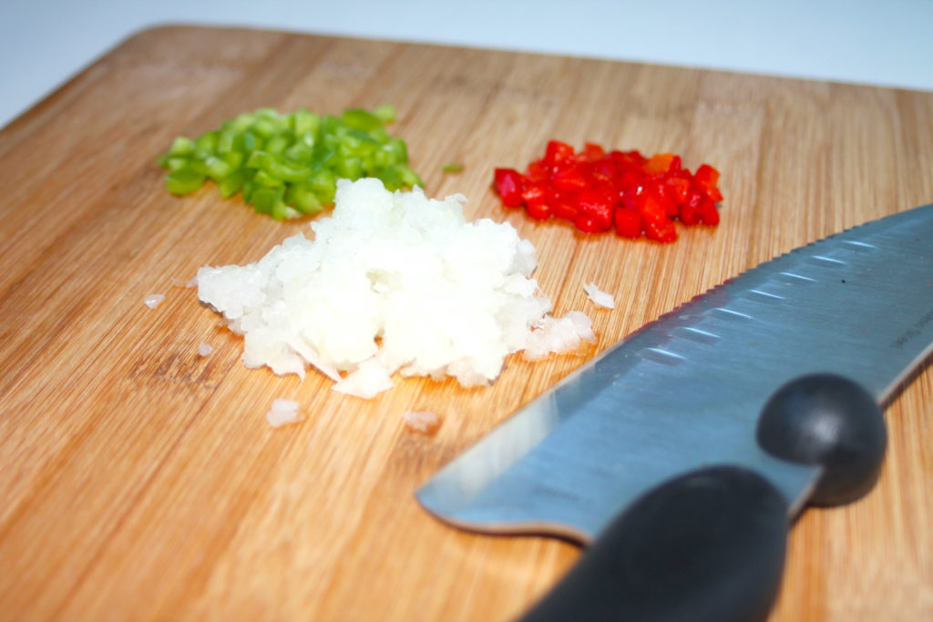 chopped veggies