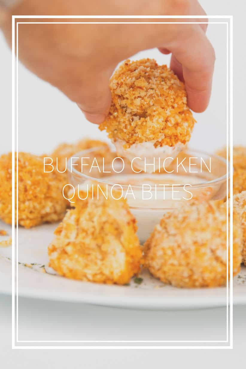 Buffalo Chicken Quinoa Bites