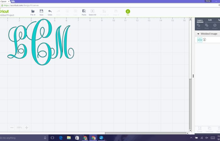 monogramming with cricut