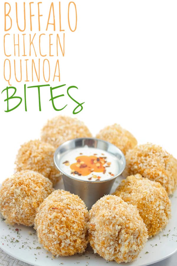 buffalo chicken quinoa bites