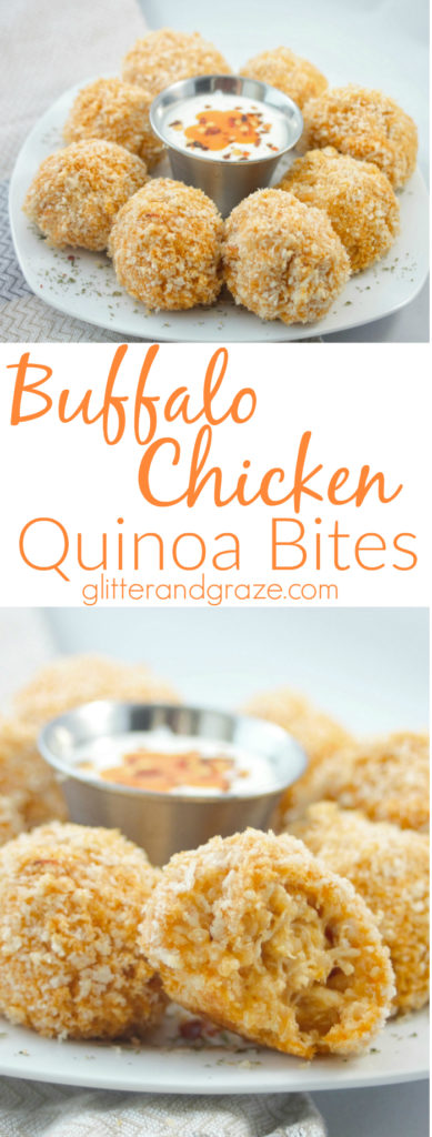 buffalo chicken quinoa bites