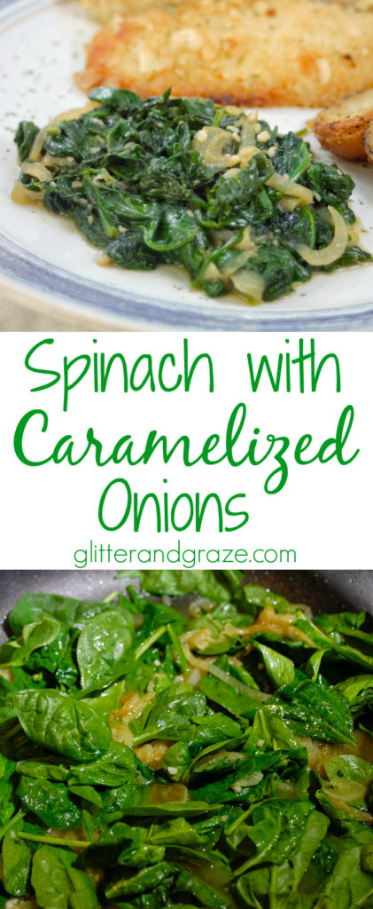 spinach with caramelized onions