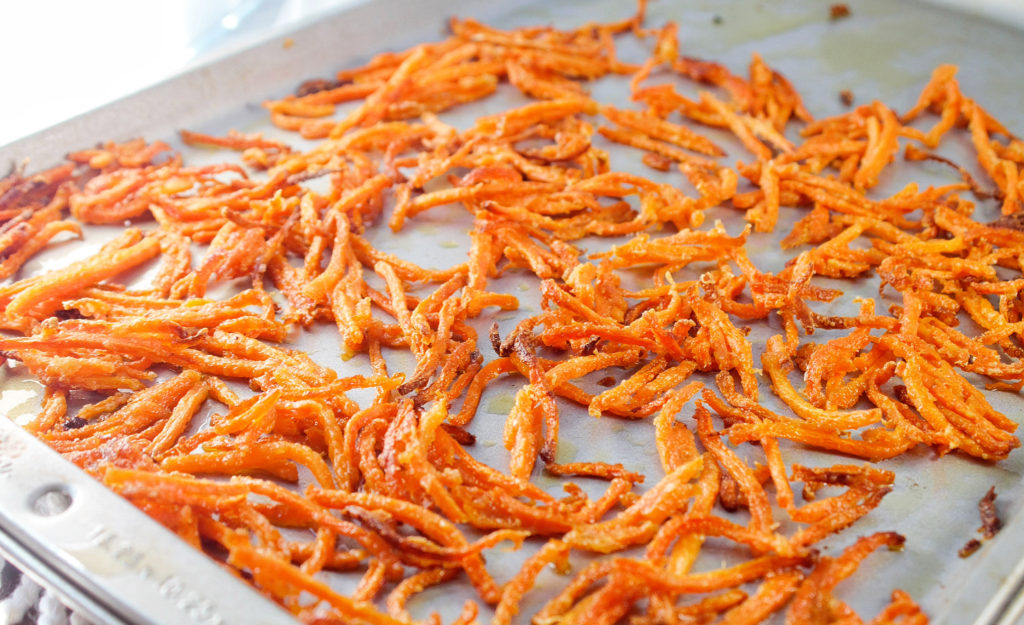 parmesan carrot shoestring fries