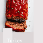 turkey meat loaf with red ketchup on top