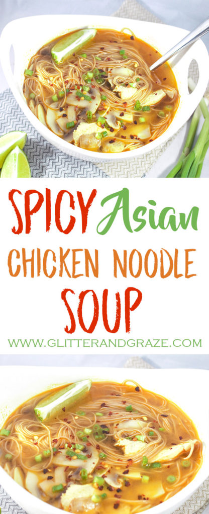 spicy asian chicken noodle soup