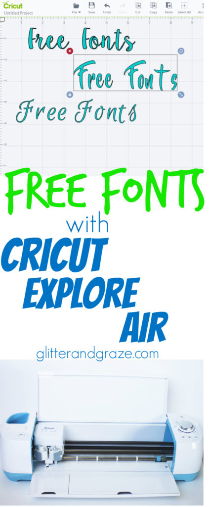 free fonts cricut explore air