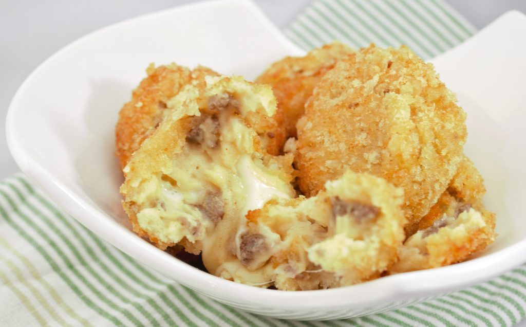 Spicy Sausage Mashed Potato Bombs