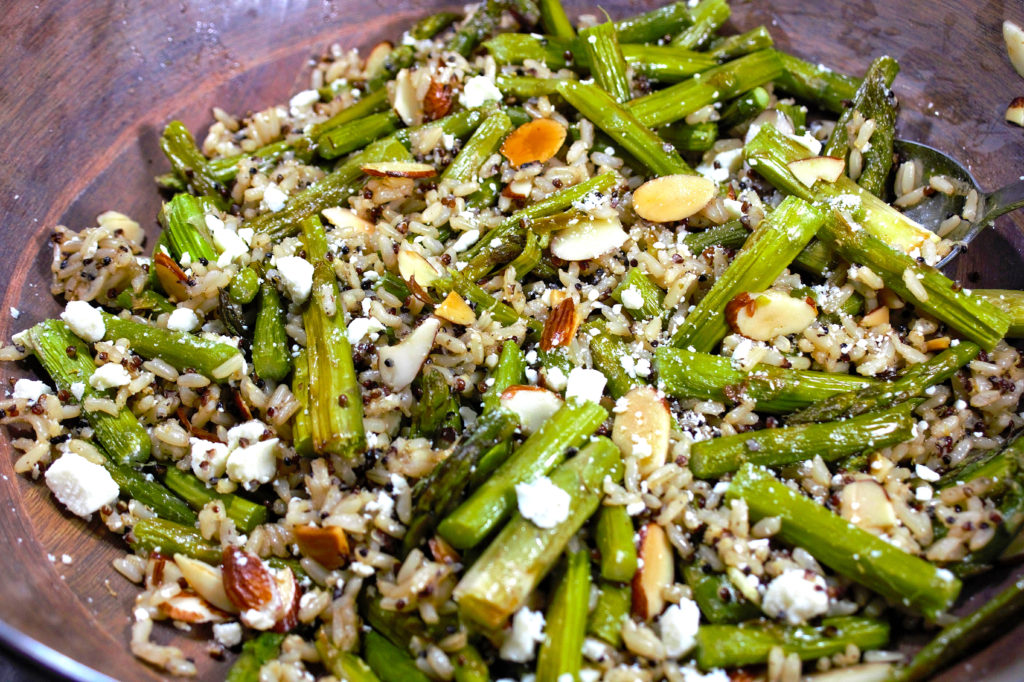 Quinoa and Brown Rice Asparagus Salad