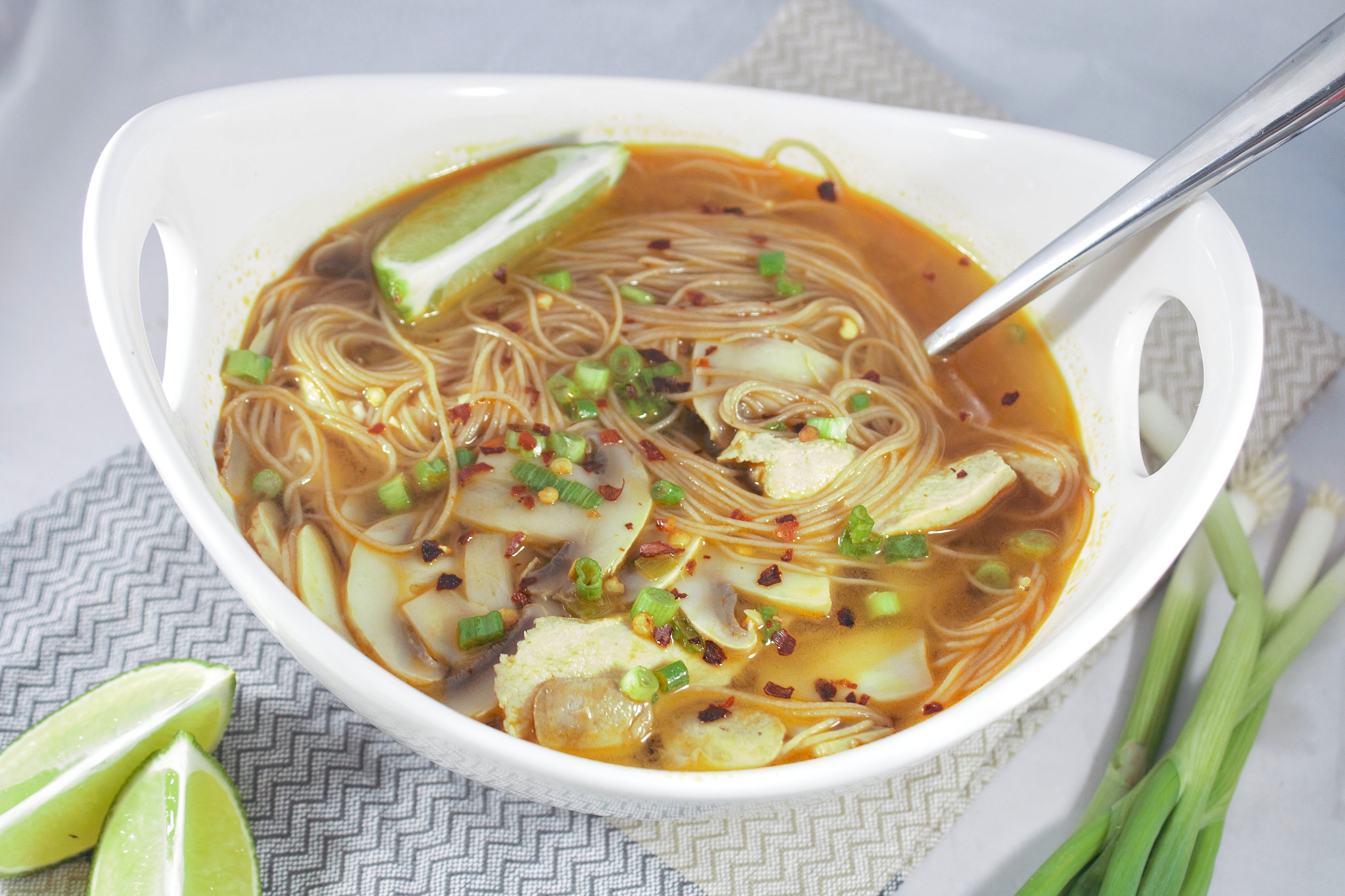 Spicy Asian Chicken Noodle Soup