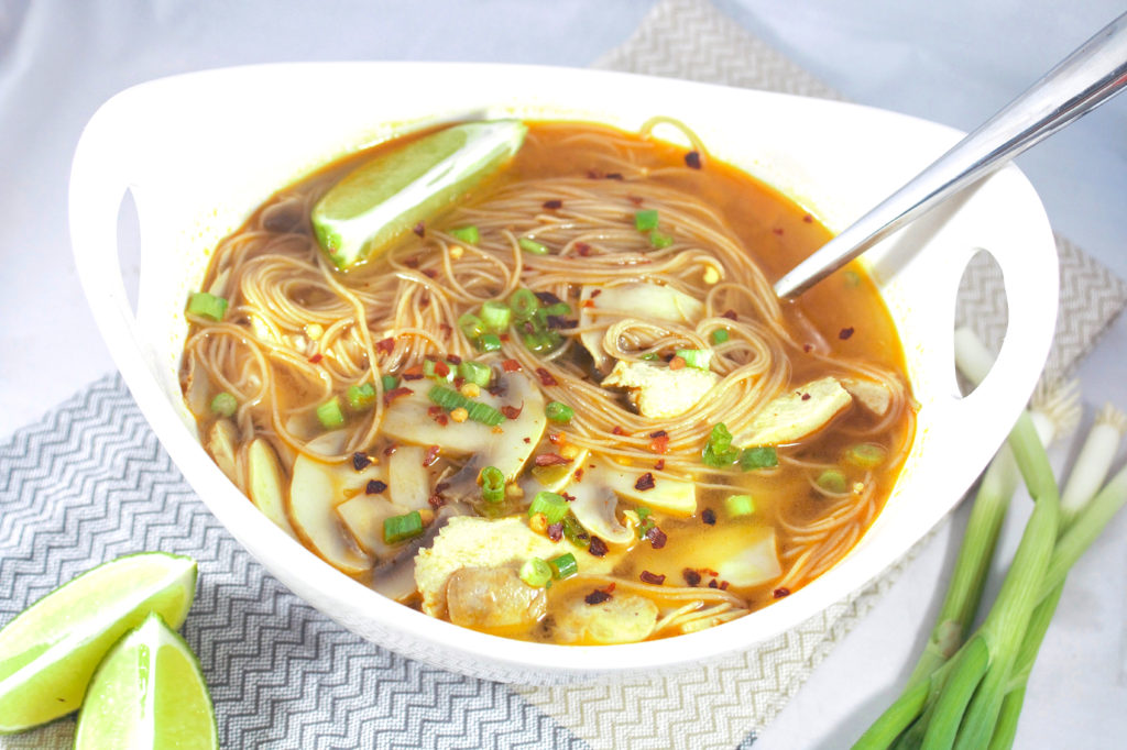 spicy asian chicken noodle soup