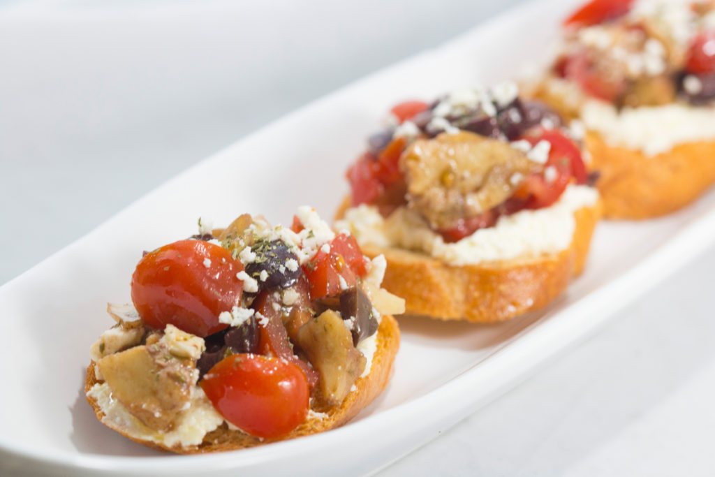 Mediterranean Bruschetta with whipped feta