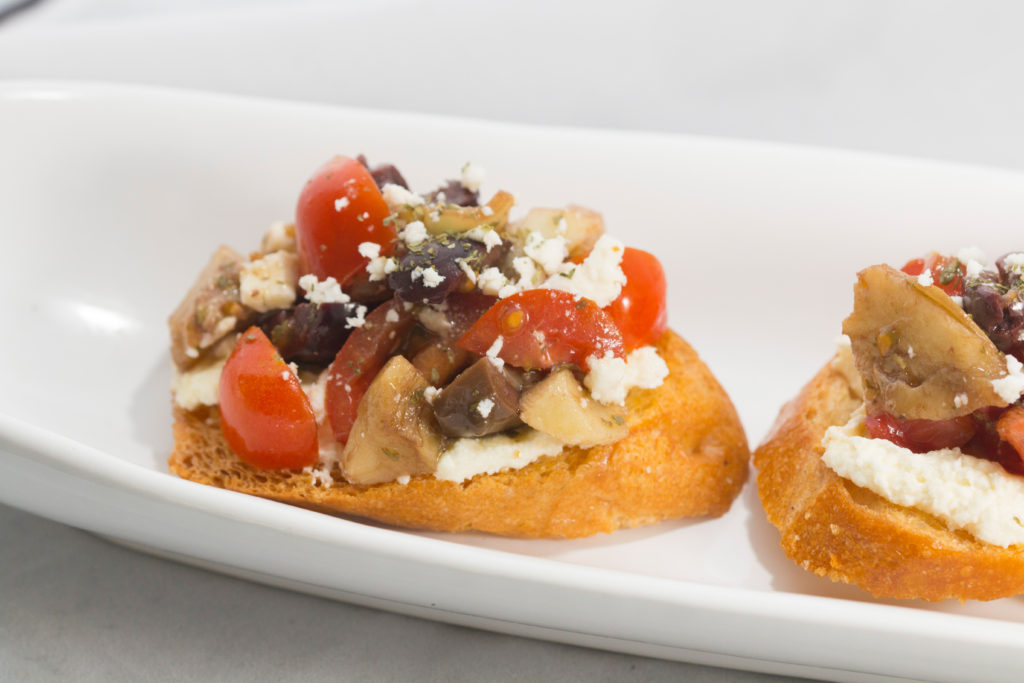 Mediterranean Bruschetta with whipped feta
