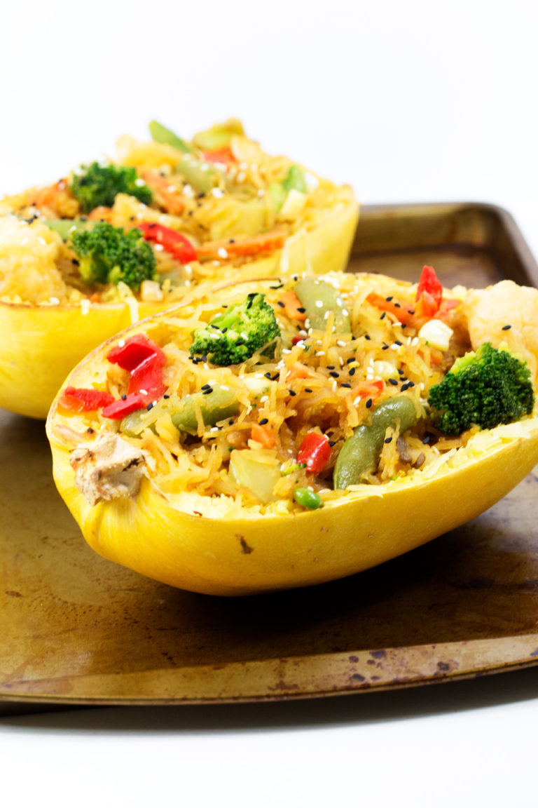 Spaghetti Squash Stir Fry Glitter And Graze
