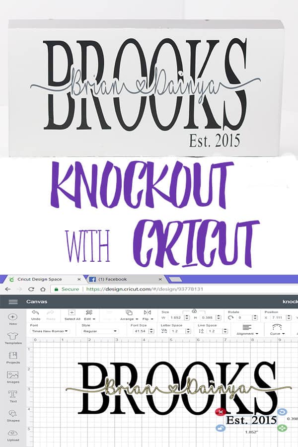 knockout with cricut