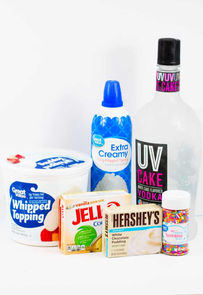 Birthday Cake Pudding Shots