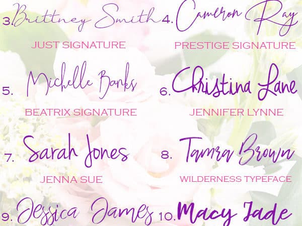 free signature fonts