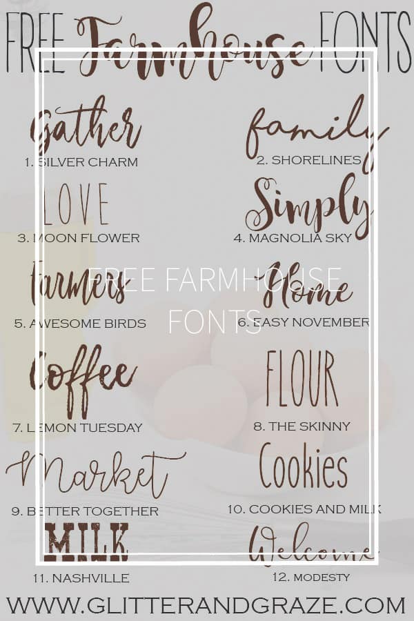 Free Farmhouse Fonts
