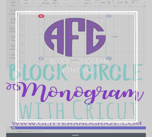 Block Circle Monogram with Cricut