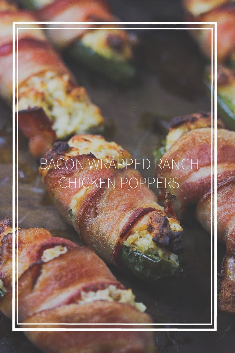 Bacon Wrapped Ranch Chicken Poppers