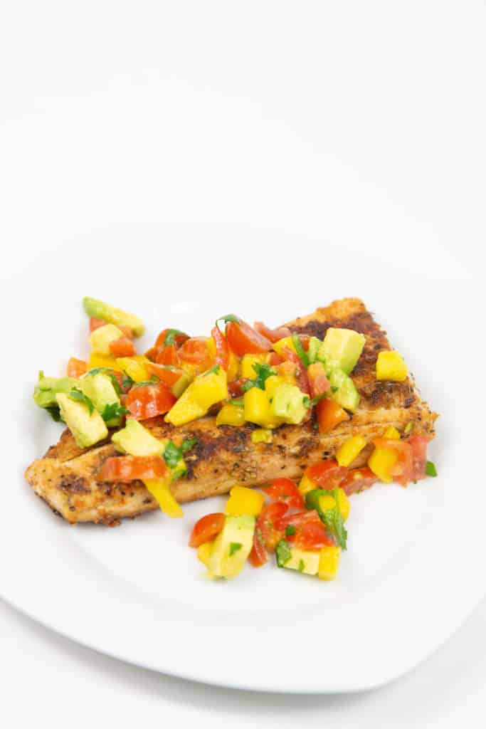 blackened mahi mahi with mango salsa