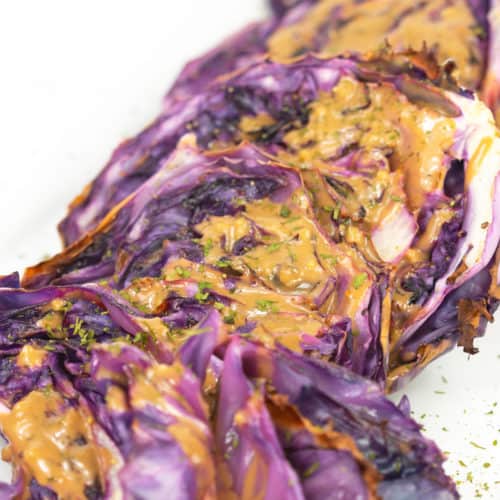 cabbage steaks with balsamic dressing