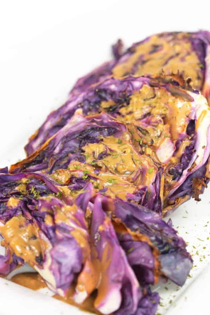 cabbage steaks with balsamic dressing