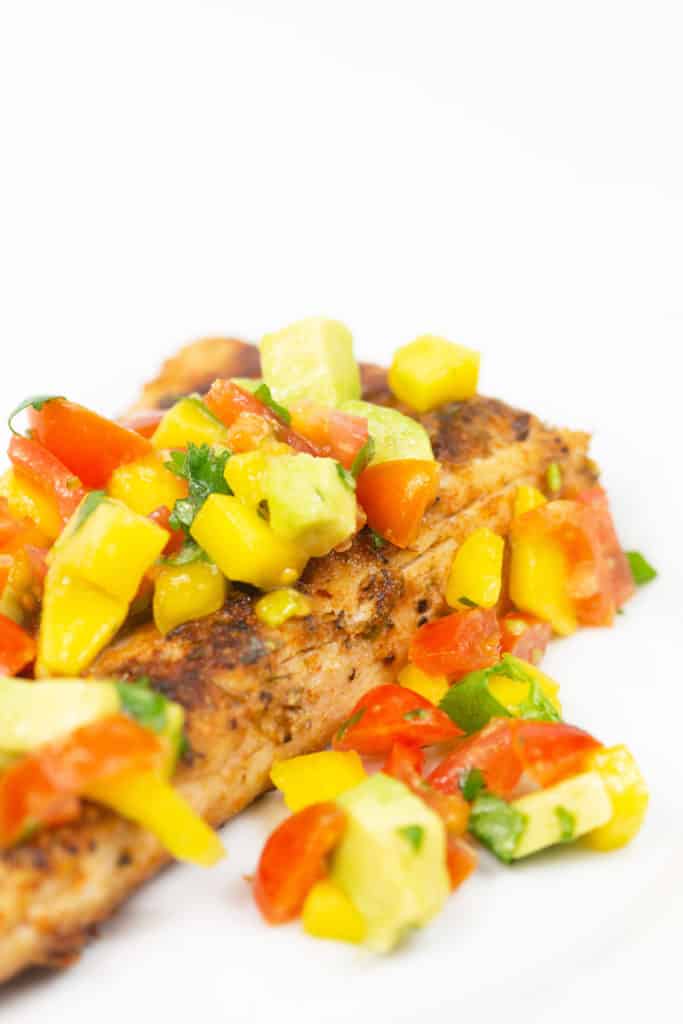 blackened mahi mahi with mango salsa