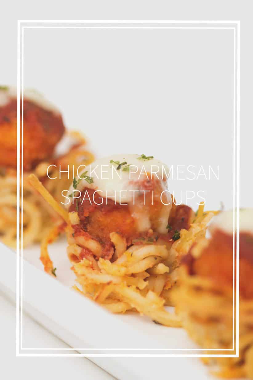 Chicken Parmesan Spaghetti Cups