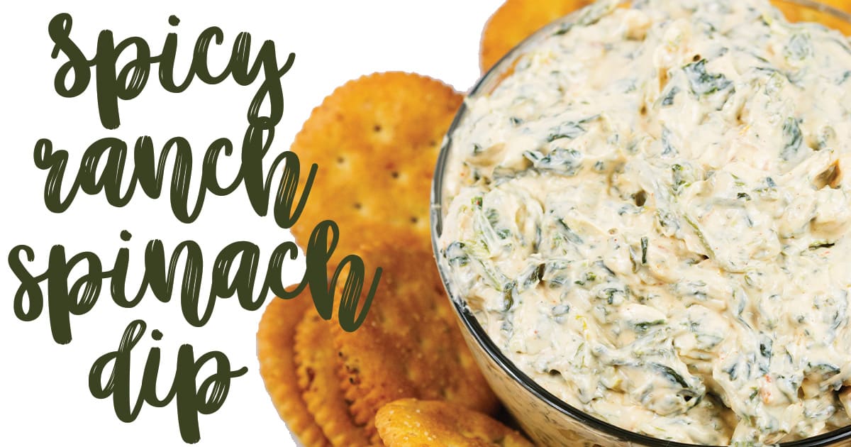 spinach dip ranch dressing sour cream Ranch Spinach Dip (Easy Appetizer)