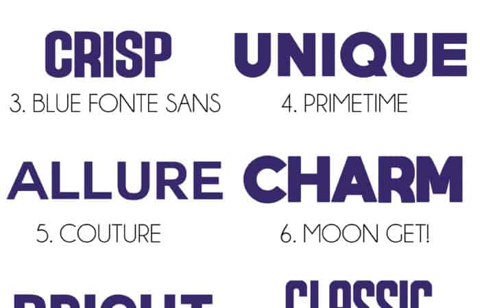 photo of different words using different fonts with free bold text