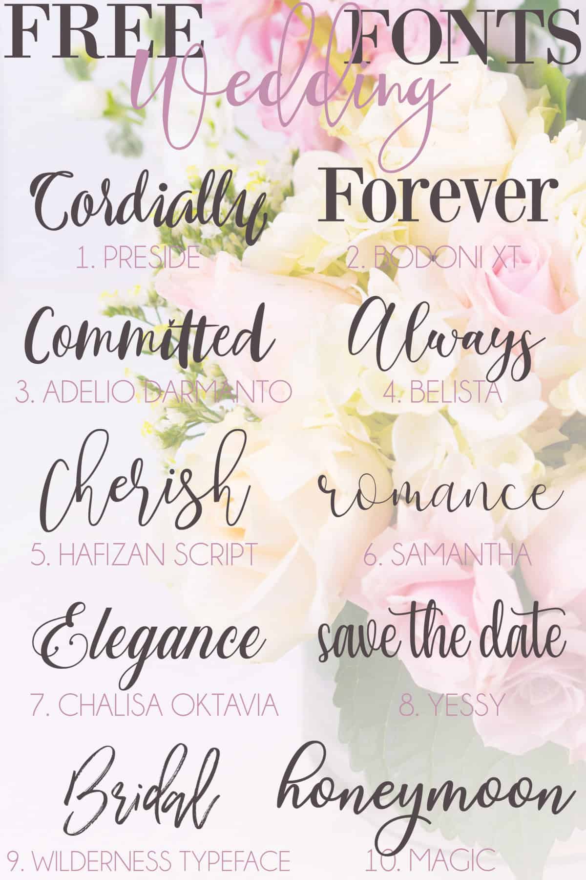 Free Wedding Fonts Glitter And Graze