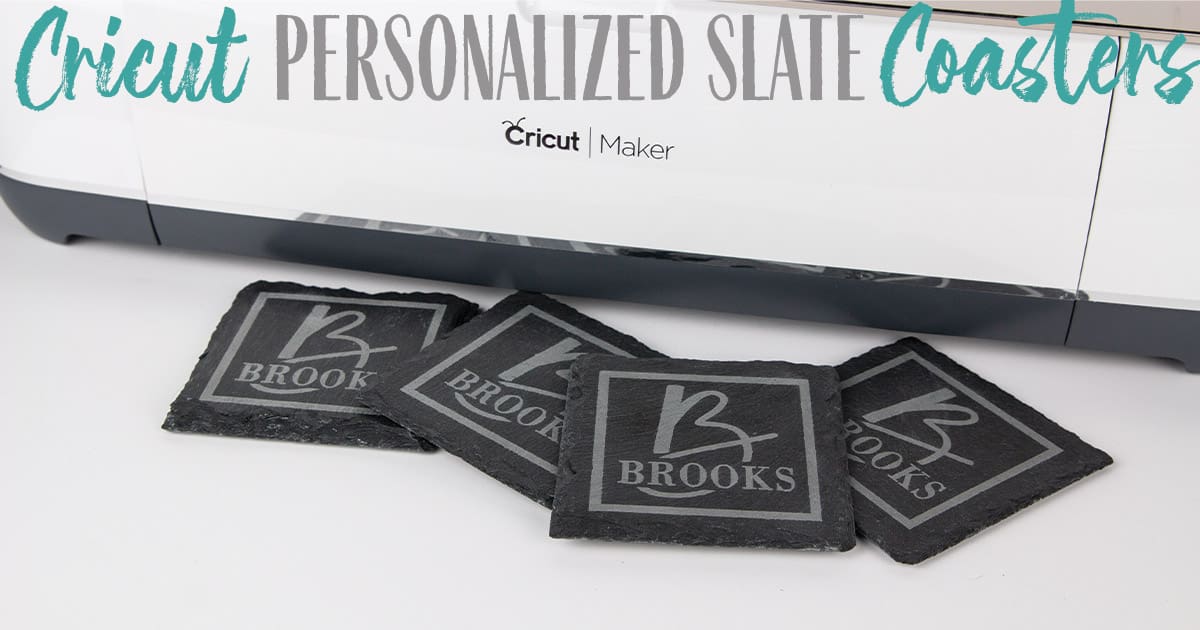 Brooks Personalized Initial Slate Coasters Set of 4