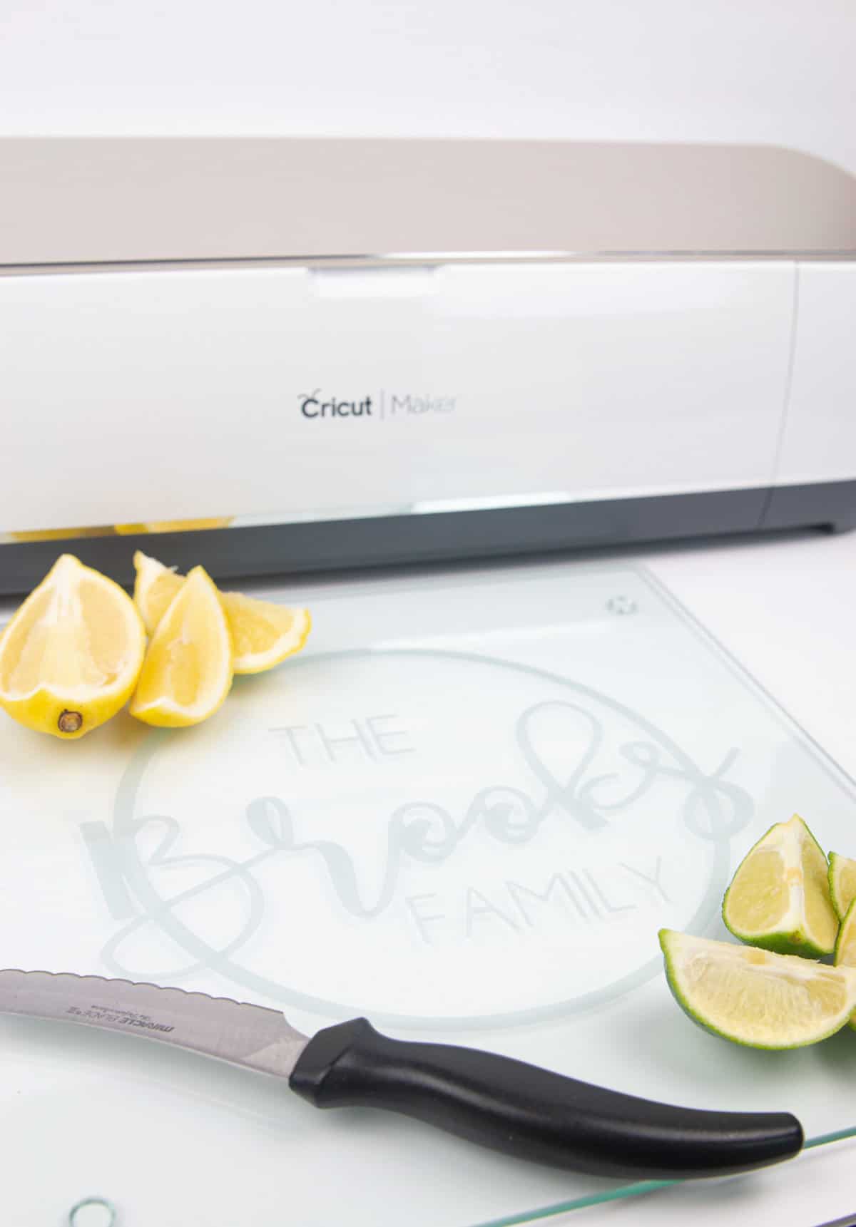 Cricut Etched Cutting Board Glitter and Graze