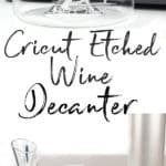 Cricut Etched Wine Decanter