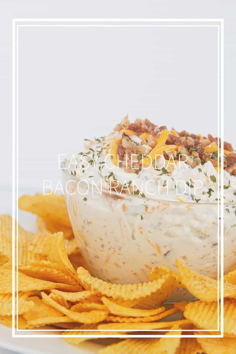 Easy Cheddar Bacon Ranch Dip