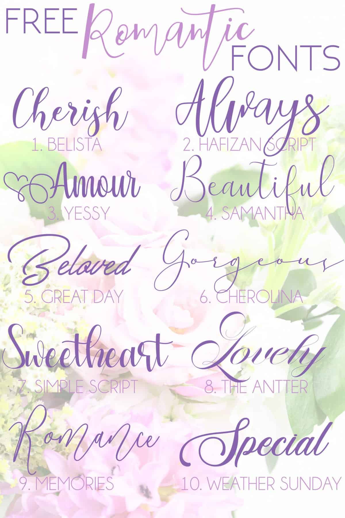 25 Wedding Fonts With A Romantic Touch The Designest In 2020 Vrogue