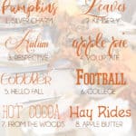 faded fall picture with a collection of free fall fonts to use in cricut design spaace