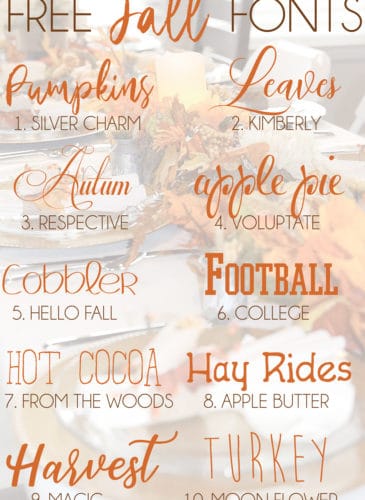 faded fall picture with a collection of free fall fonts to use in cricut design spaace
