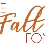 title page for free fall fonts