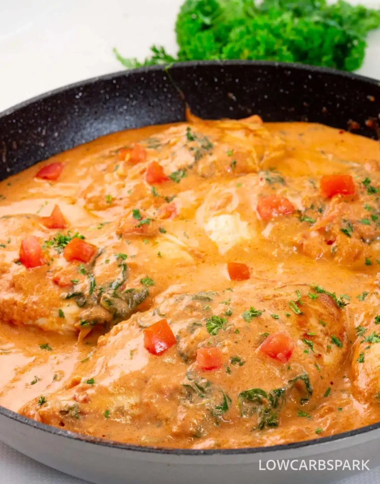 creamy chicken in a pan