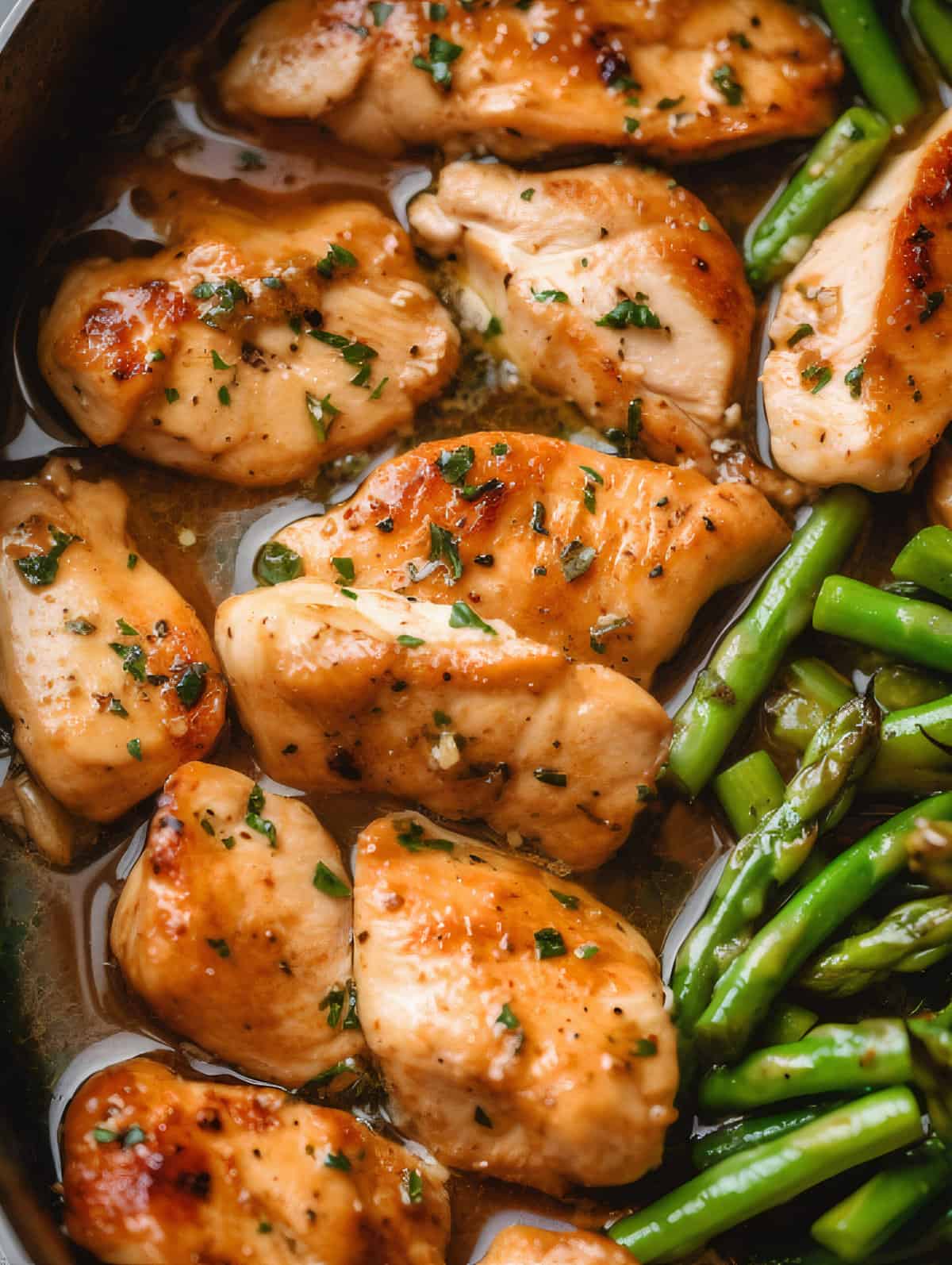 Onepan Honey Garlic Chicken Asparagus Glitter and Graze