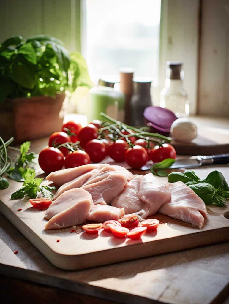 one-pan chicken brushetta