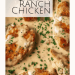 a shot of chicken in a pan for One-Pan Creamy Ranch Chicken