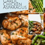 photo collage of One-pan Honey Garlic Chicken Asparagus