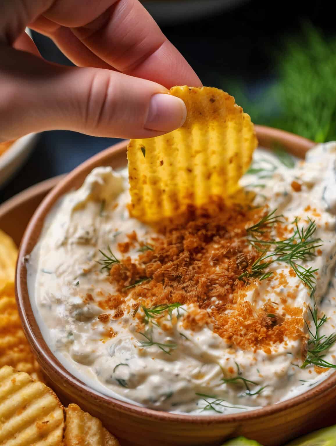 Easy Fried Pickle & Ranch Dip Glitter and Graze